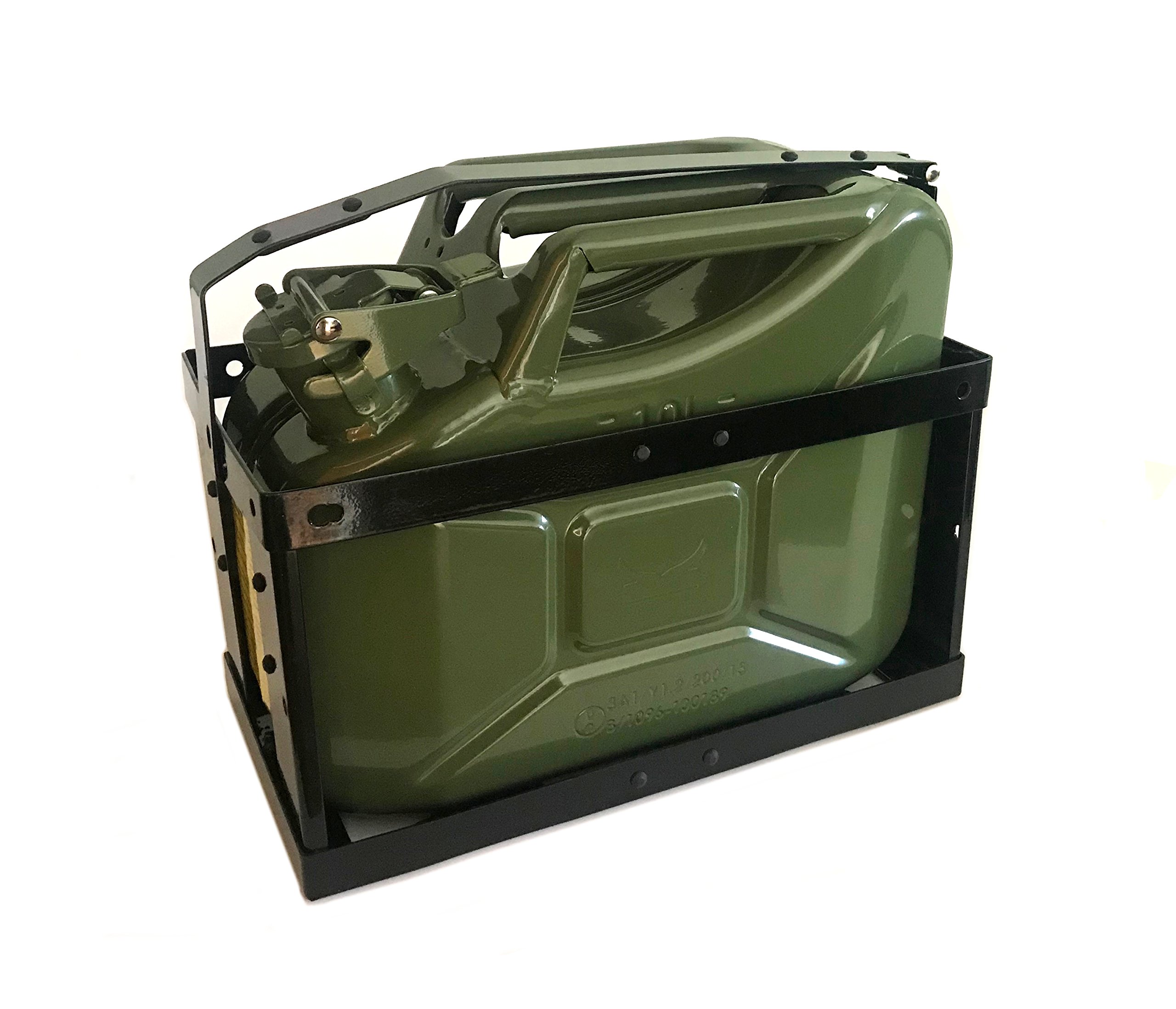 ASC - 10L Green Jerry Can with Sturdy Metal Frame & Pre-Drilled
